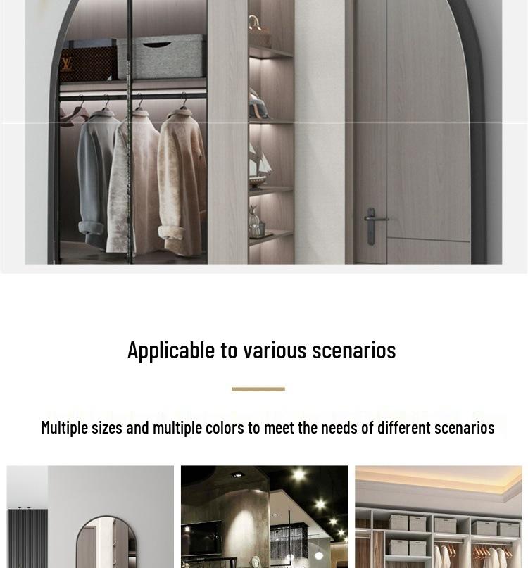 Wall-Mounted Full-Body Dressing Mirror for Girls' Bedroom - No Drilling Required, Insta-Worthy Fitting Mirror