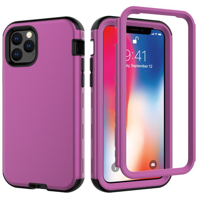 Husă pentru telefon Hybrid Armor 3 în 1 rezistentă la șocuri pentru Iphone 14 13 12 Pro 11pro Max Pc + silicon 360 Husă din spate cu protecție rezistentă