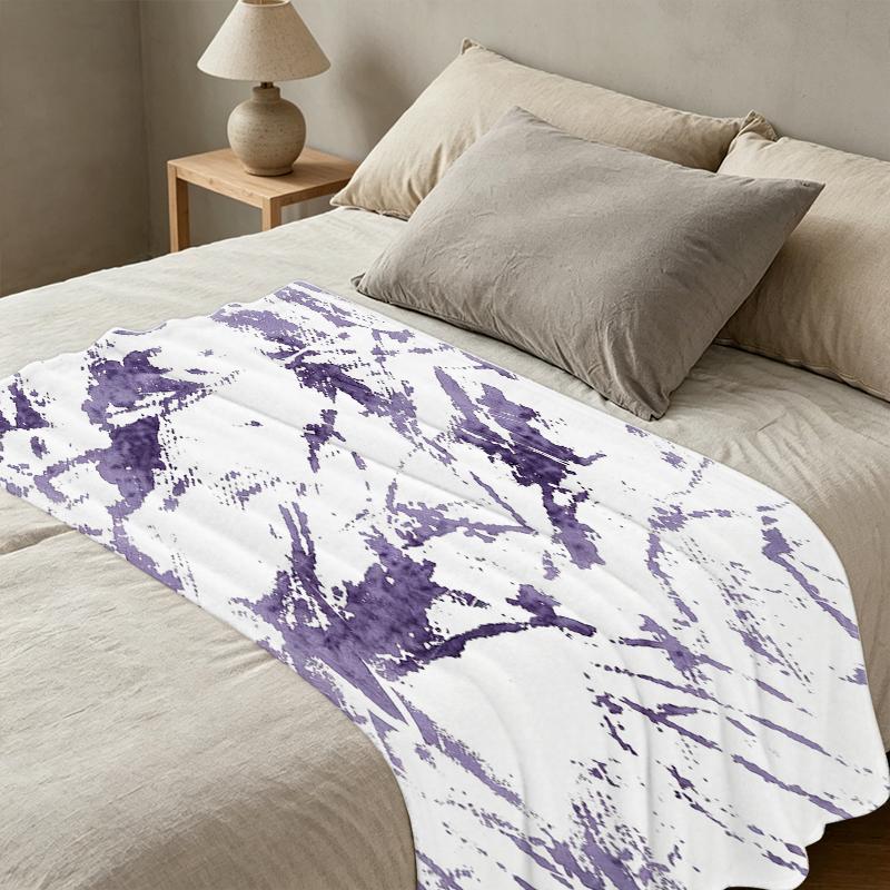 Printed Flannel Blanket Soft Skin-Friendly, Warm Cozy Blanket for Home, Dorm, Christmas & Halloween