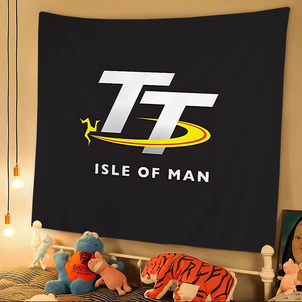 Isle Of Man TT Anime Tapestry Hippie Flower Wall Carpets Dorm Decor Cheap Hippie Wall Hanging