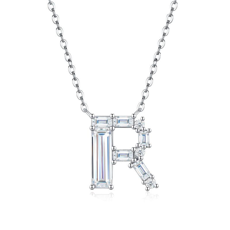 Fashion Luxury Letter Necklace Fade-resistant Moissanite Clavicle Chain Womens Daily Wear