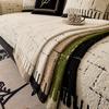 Light Luxury Plush Sofa Cover Winter Striped Anti Slip Sofa Protective Pad Thick and Wear-resistant Cat Scratch Couch Cover Towel
