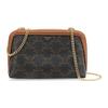 Celine Cuir Triomphe Monogram Classic Print Shoulder Bag Women Shoulder Bag Brown 10E382CBX-04LU