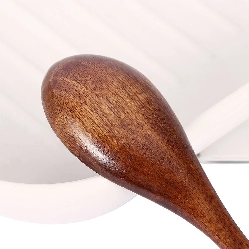 Natural Wood Spoon Bamboo Cooking Utensil Coffee Kitchen Teaspoon Tableware Accessories Spoon Teaspoons for Tea Stirring Spoons