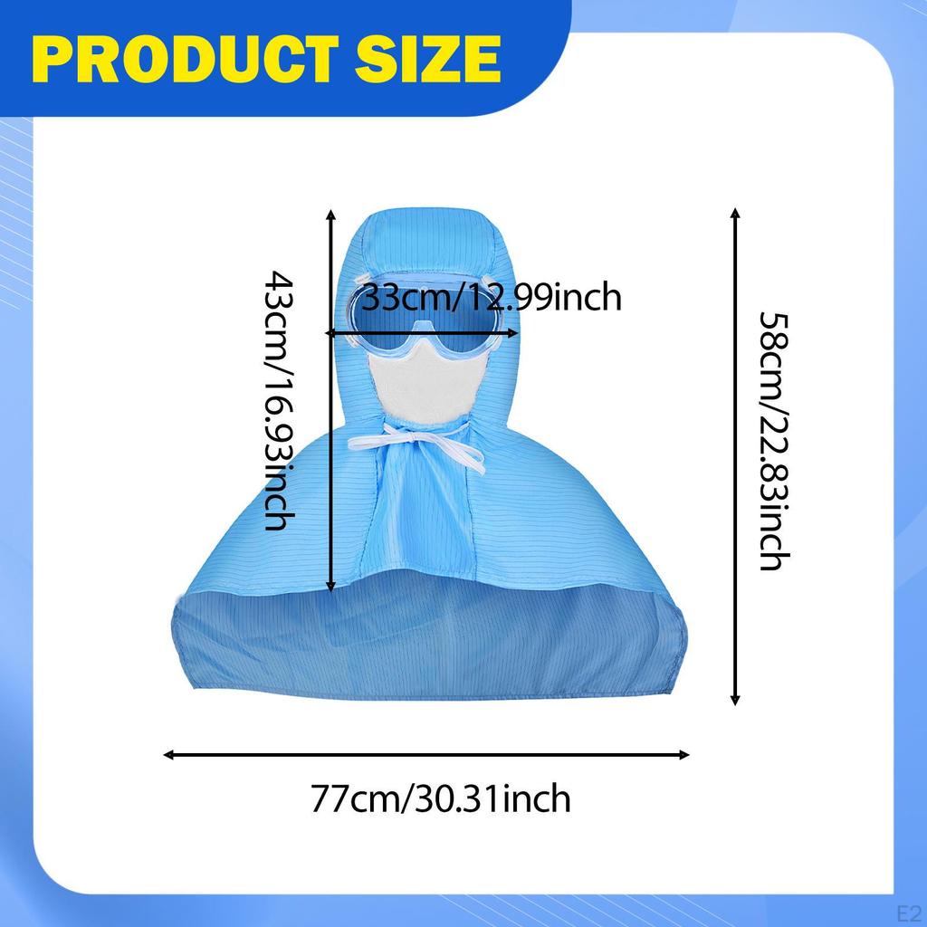 Antistatic Shawl Hat Hood Reusable Comfortable for Adults Unisex Dustproof Wear Resistant