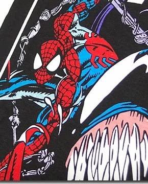 EVERSOUL Marvel Short Sleeve T-Shirt, Venom, Avengers, Captain America, Hulk, American Comic Book Merchandise, Men's, White, Size M