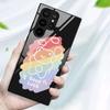 Süße Mädchen Handyhülle für Samsung Galaxy S22 Plus Ultra Cartoon Glashüllen für Galaxy S20 Fe S21ultra S23plus S21fe Schwarze Abdeckung