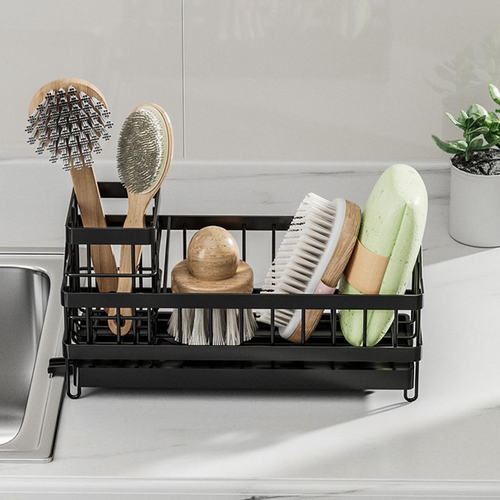 Küchenspülen-Organizer Arbeitsplatten-Schwammhalter Metall-Geschirrtuchhalter-Abtropfgestell Arbeitsplatten-Geschirrabtropfgestell Einfach zu benutzen