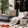 2D Vintage Floral Print Decorative Throw Pillow Covers Pattern Cushion Cover Suitable For Sofa Bedroom Car Pillow Cover