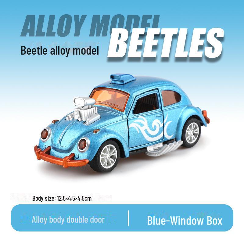 1:36 Alloy Pull-Back Double-Door Inertia Classic Car Cartoon Model Ornament