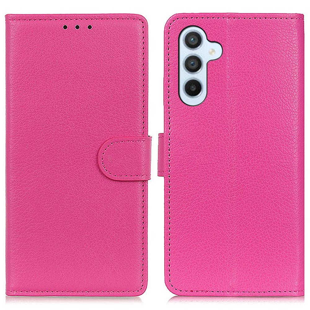 

For Samsung Galaxy A55 5G Cell Phone Case PU Leather Wallet Drop-proof Phone Stand Cover Rose