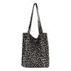 Borsa morbida da pendolare ad alta capacità autunno inverno 2026 borsa retrò in tela moda donna borsa a tracolla ascellare con stampa leopardata