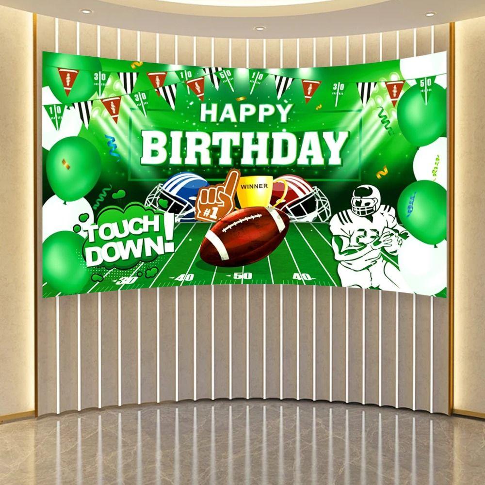 Party Decor 59.06x39.37in Football Birthday Party Decorations Super Football Game Backdrop Banner Boys