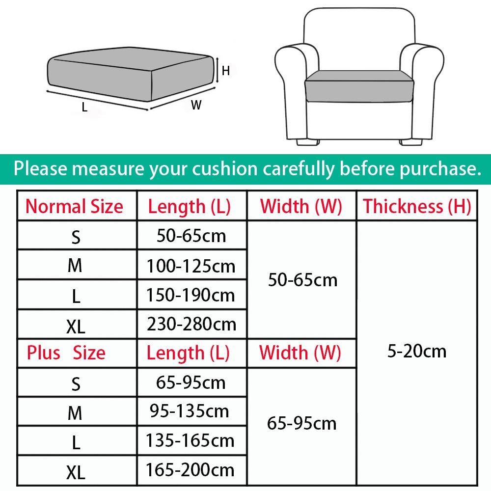 Elastic Jacquard Sofa Covers Waterproof Dust Prevention Seat Cushion Cover Solid Color Slipcover Suitable For Living Room