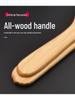 Wool-Latex Paint Brush with Wooden Handle, Soft Non-Shedding Bristles, Ideal for Wall Cleaning and Painting