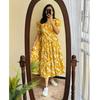 Women Designer Printed Cotton Midi Gown Kurta Party Wear Top Tunic Kurti Dress
