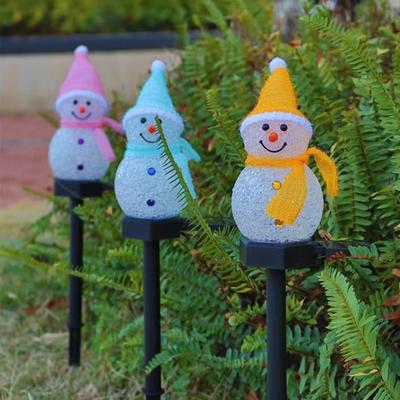 Yousheng Solar Powered Snowman Stake Light Outdoor Christmas Decoration for Yard Garden & Pathway Auto On/Off Waterproof Festive Atmosphere Lights
