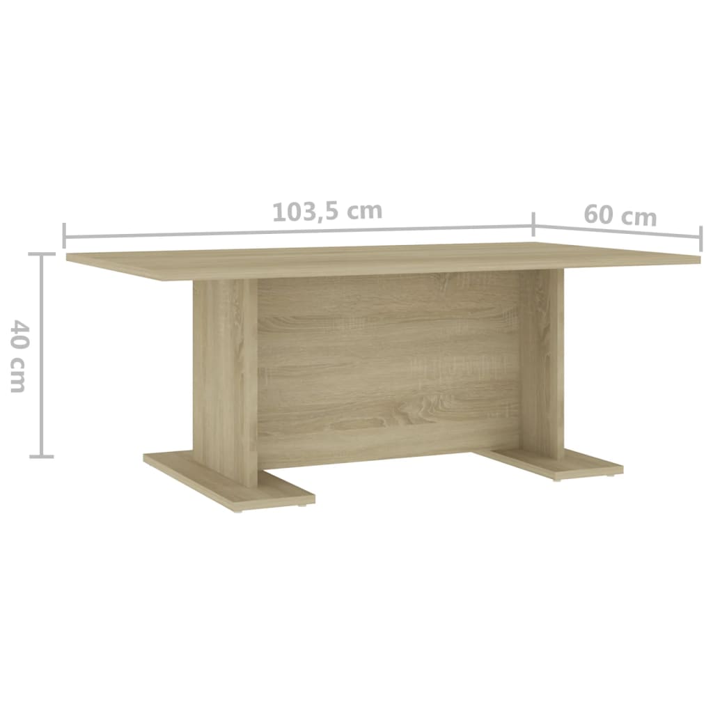 Vidaxl Couchtisch, Sonoma-Eiche, 103,5X60X40 Cm
