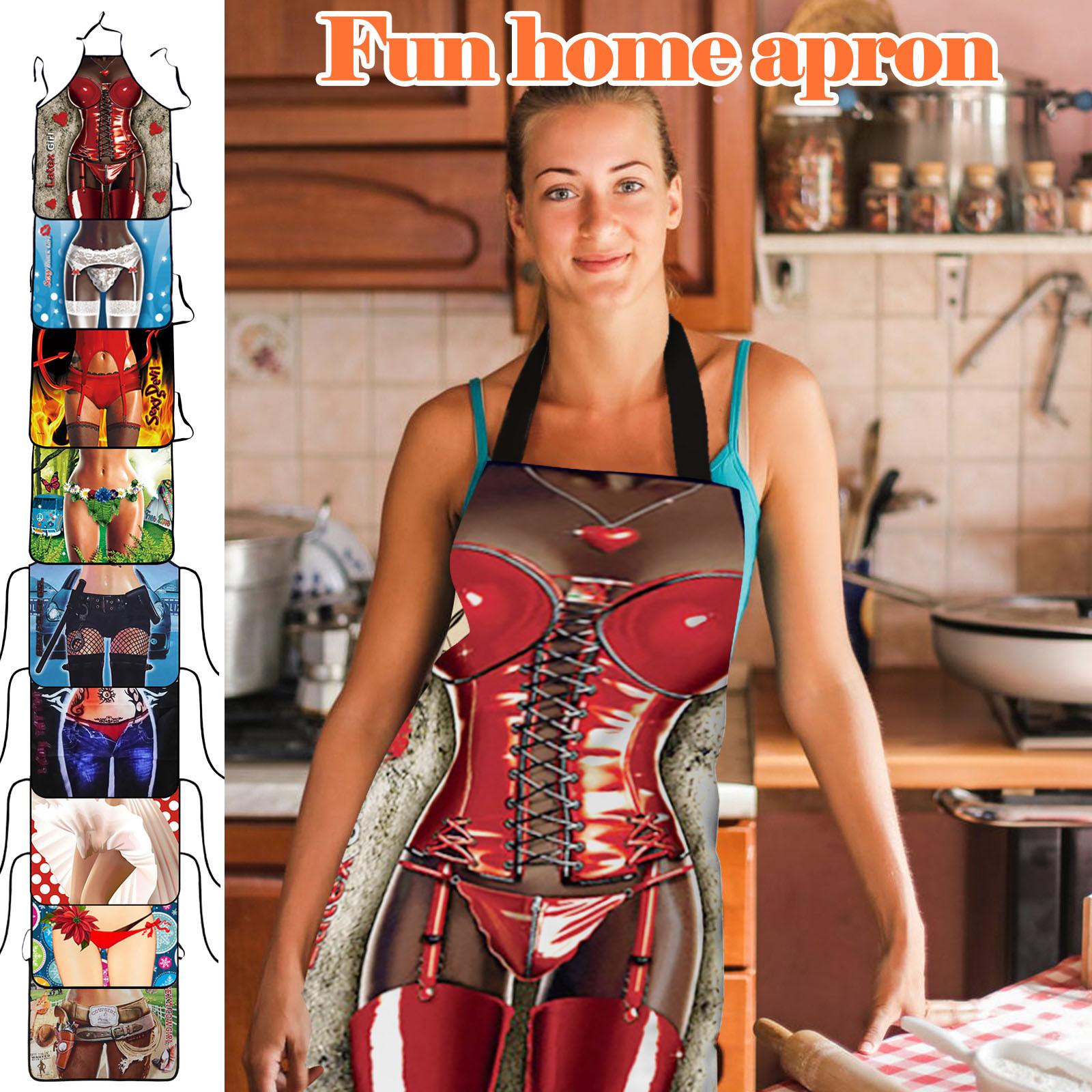 

1 шт., кухонный фартук для взрослых, бытовой фартук для чистки с принтом