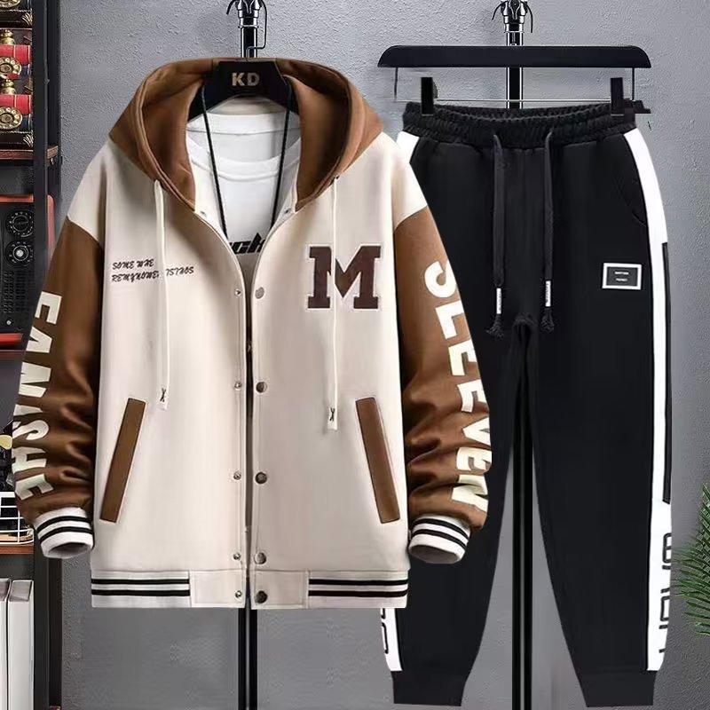 Spring Autumn Men's Sets Fashion Set Graphic Hoodies Jacket Sweatpants Men Tracksuit Sets