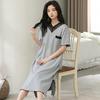Summer Girl Pink Bow Nightdress Pure Cotton with Chest Pad Anti-bumping Short Sleeve Elegant Lazy Lady Princess Dress
