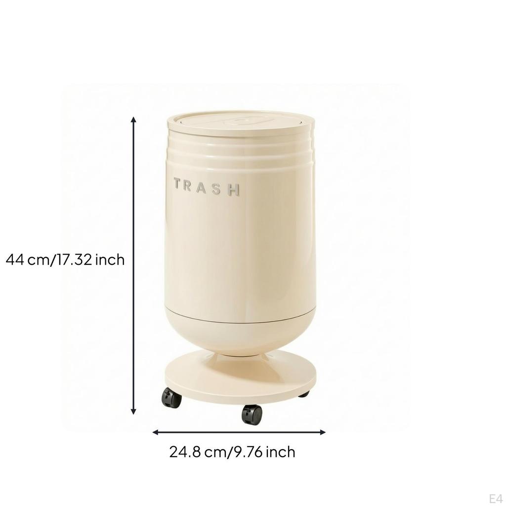 Poubelle avec couvercle Cylindrique Couvercle articulé Poubelle Moderne sur pied pour Salle de bain, Bureau, Chambre à coucher