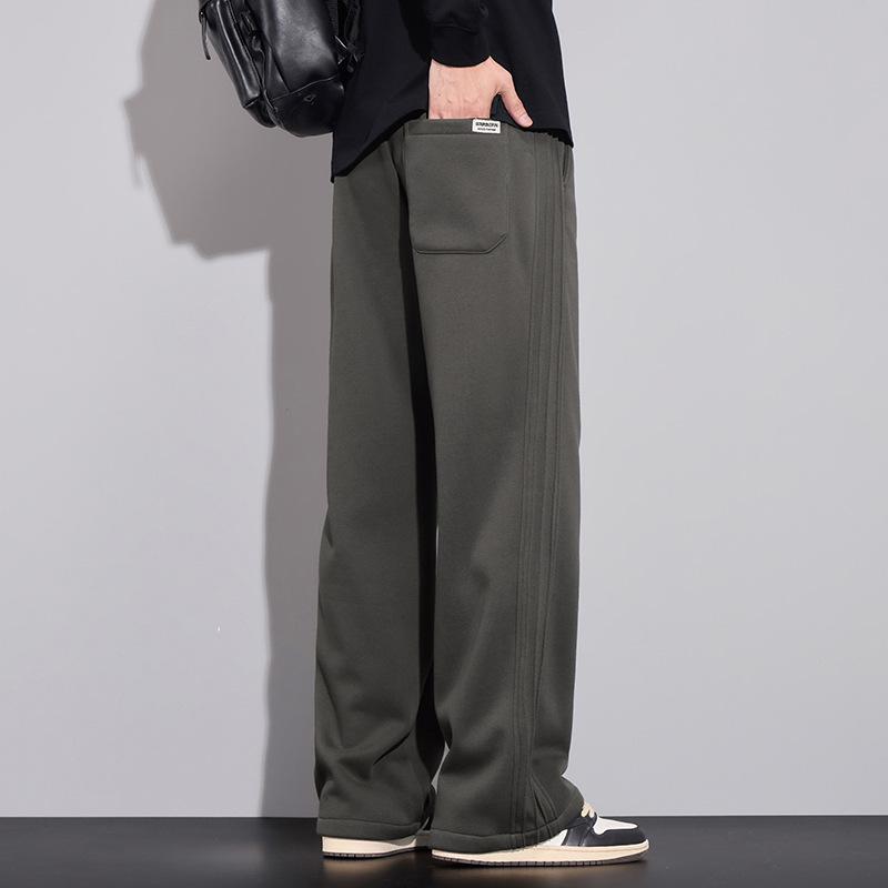 Autumn and winter new men's casual pants trendy teen college style versatile wide-leg pants mopping pants men's trendy casual pants