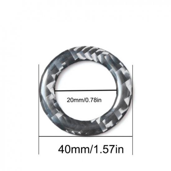 Carbon Fiber Interior Ignition Switch Frame Cover Trim For Infiniti Q50 Q60