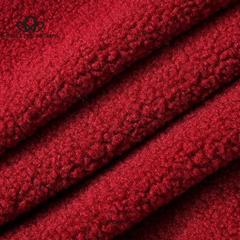 Women Jacket Cotton Coat Tops Lamb Fleece Polyester Thick Quilted Coat Colored Warm