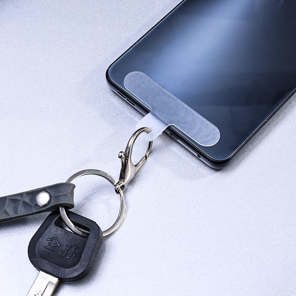 Clear Mobile Phone Lanyard Gasket Patch Soft Sling Rope Card Removable Clip Snap Strap Hang Cord Tab Universal Anti-lost Fixed