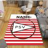 Custom Name,PSV Eindhoven Home Sofa Decoration for Living Room & Bedroom, Non‑Slip Play Flannel Floor Mat for Game Room