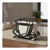Hollowout Metal Napkin Rack Creative Style Black Iron Holder Decorative Tabletop Tissue