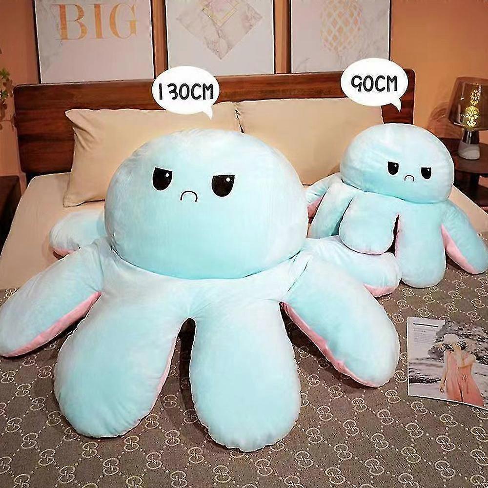 Large Reversible Octopus Plush Toy  Soft, Cuddly, and Versatile Pillow Cushion for Kids & Adults Jn