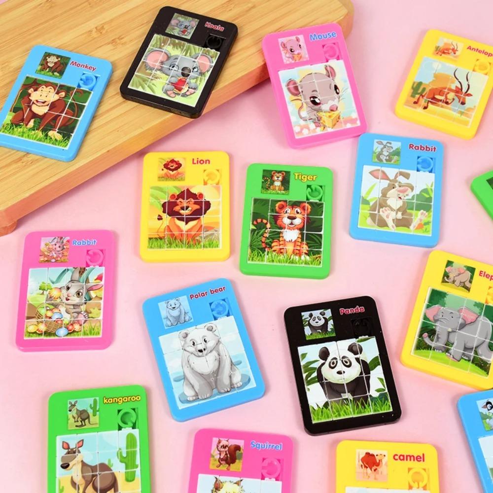 

10-50 шт. забавные мультяшные пазлы с животными, развивающая игра для детей, подарок на день рождения, угощение для гостей, сувениры, приз-наполнитель для пиньяты Random style-10 Pack