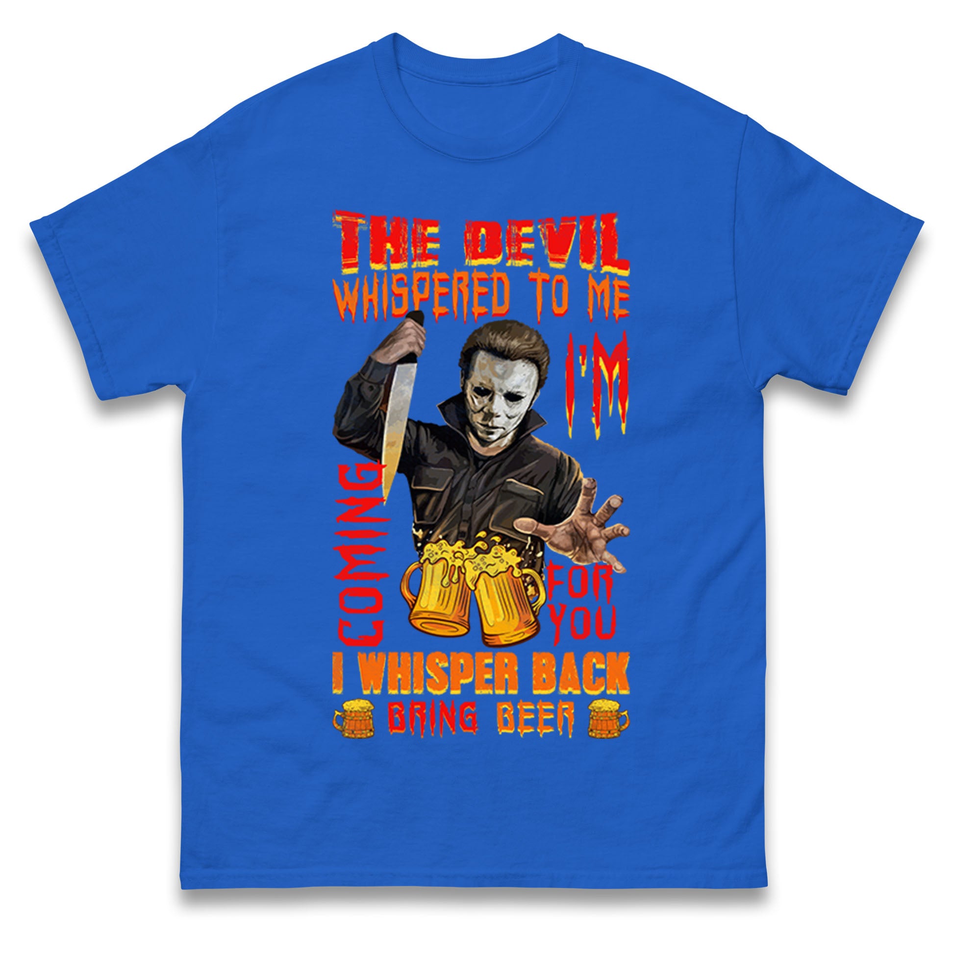 Michael Myers Haunted Halloween Mens T Shirt Womens Tops Teess L