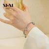 European-American Titanium Steel Bracelet: Colorfast, Personalized Simple Design with Cool Steel Beads
