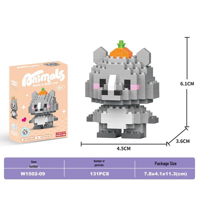 Lele Brothers Micro Building Blocks - Educational Small Animal Sets for Kids, Compatible with Lego, Boys' Toy Gifts
