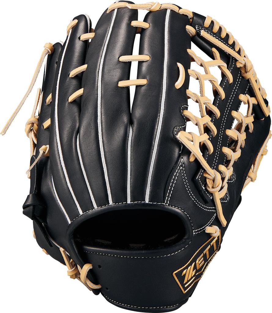 ZETT Winning Road Soft Baseball Glove for Black X Pastel Brown Size 7 All-Around Left-Handed Throwers, (1932), (BRGB33530F)