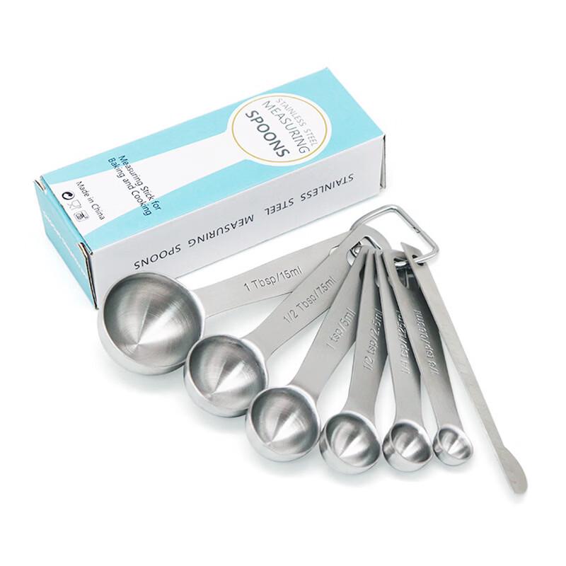 

Zhishi Stainless Steel 7-Piece Measuring Spoon Set for Baking