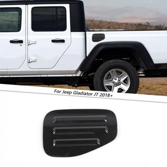 Carbon Fiber Door Filler Fuel Tank Gas Cap Cover Trim For Jeep Gladiator JT 18+
