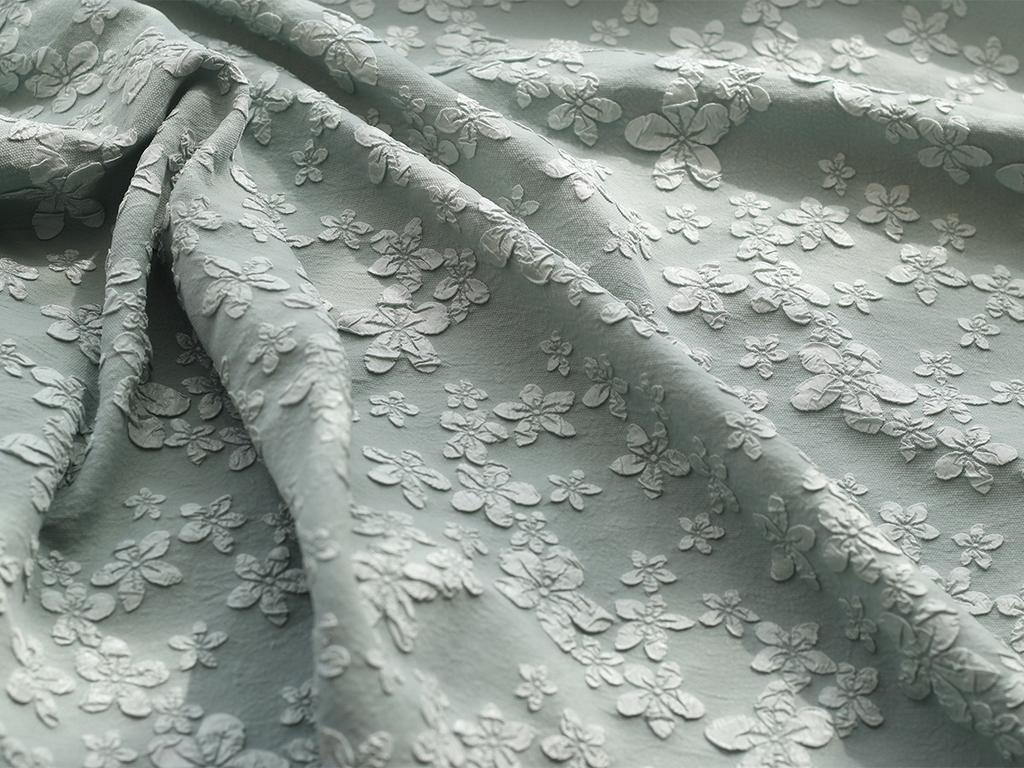 100/300x145cm Woven Dyed Polyester Jacquard Fabric Small Floral for DIY Sewing Fashion Cheongsam Women's Dress Fabric