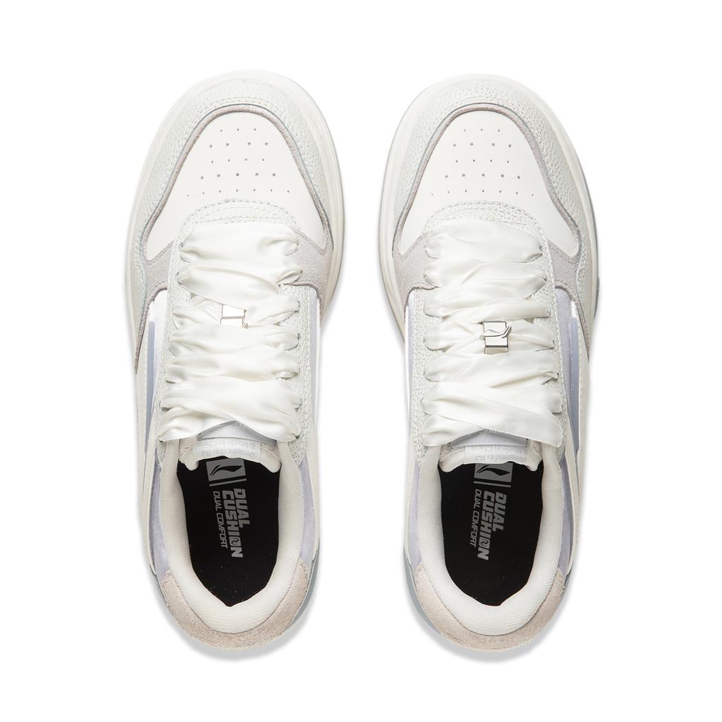 Li Ning Future C1 Versatile Retro Skate Shoes Shock Absorption Support Wear-Resistant Non-Slip Women Sneakers AGCU068-1