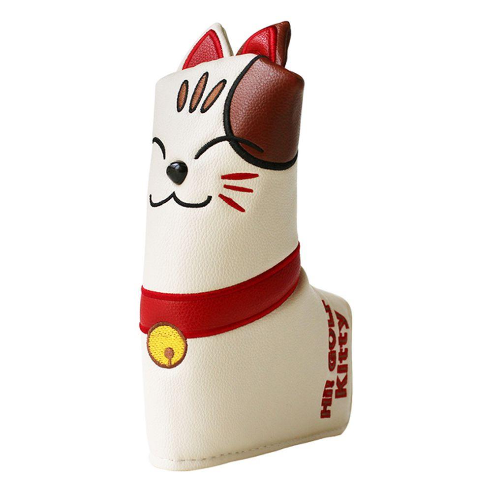 Kitty Hybrid Wood Head Cover Golf Putter Cover Lucky Cat Blade Mallet Putter Golf Club Headcovers