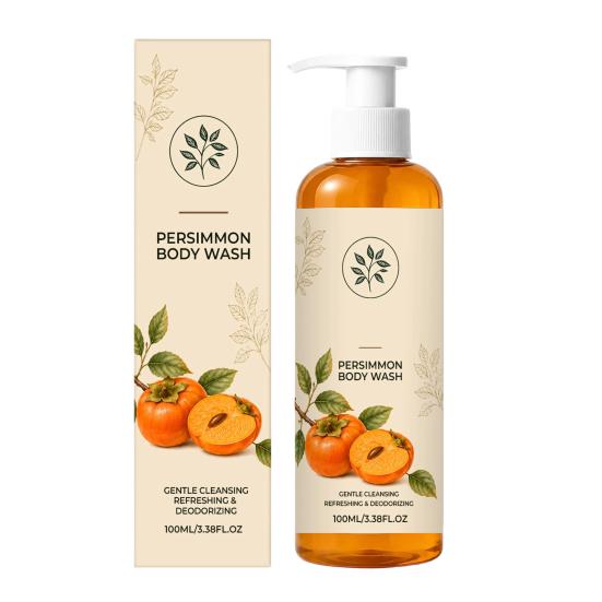 Yousheng Persimmon Body Wash, Gentle Daily Cleanser for All Skin, 100ml Mild Deep Cleansing Body Deodorizing Soap Bar for Women Men 100ML