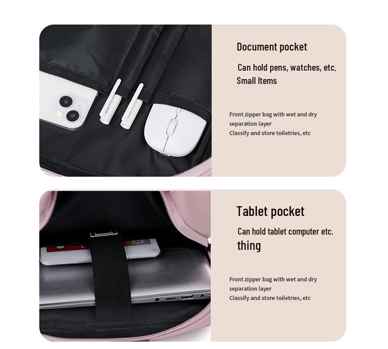 Compact, Lightweight 40*25*20 Carry-On Bag with Vacuum Bag Option, Versatile Double Shoulder Backpack, Ideal for Air Travel, Women-Friendly Design