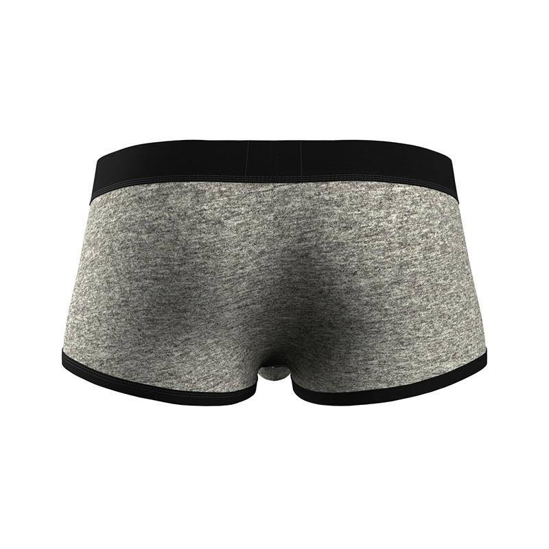 Men's Low Waist Solid Color Boxer Briefs Breathable Sexy Pouch Underwear Male Trunks Panties U-Convex Pouch Underwear