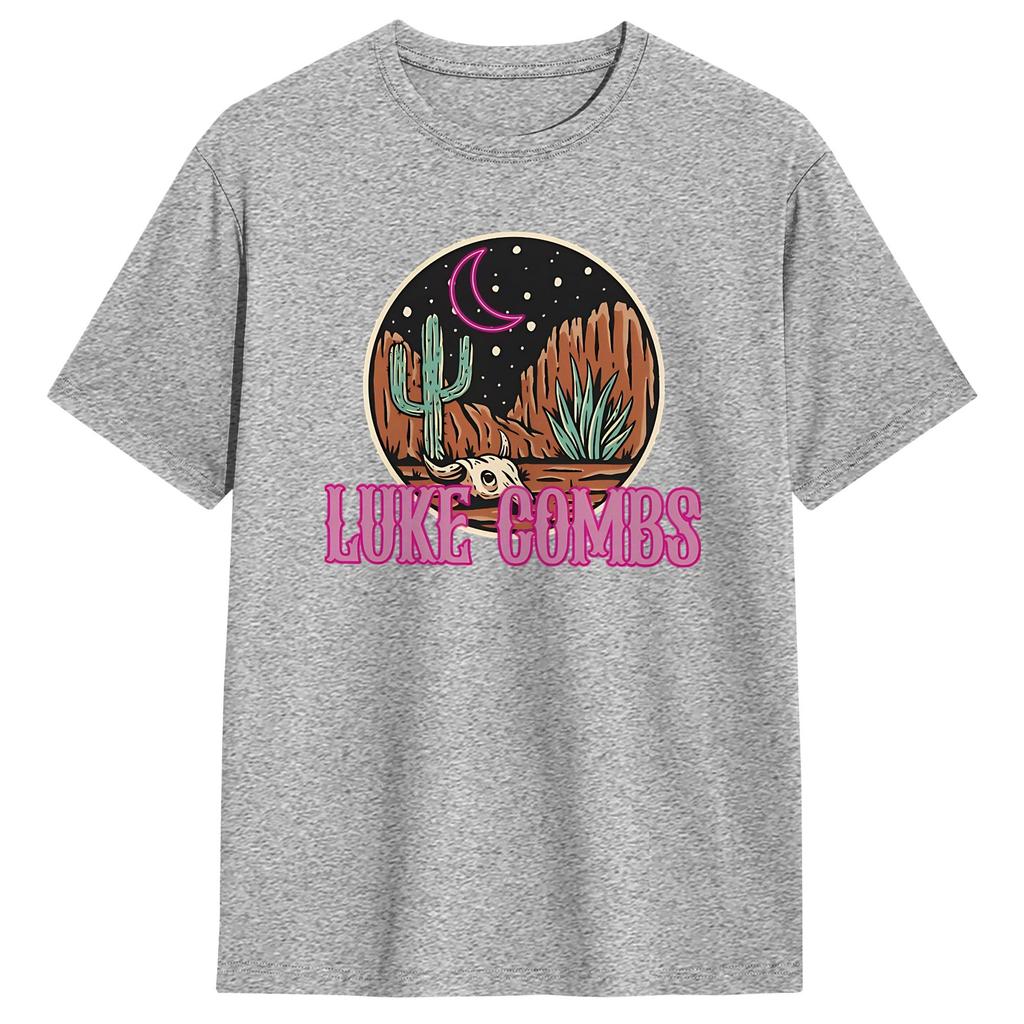 Luke Combs Music Neon Country T Shirt Unisex Y2k Fun Tee Summer Oneck Harajuku Printed Big Size Tops