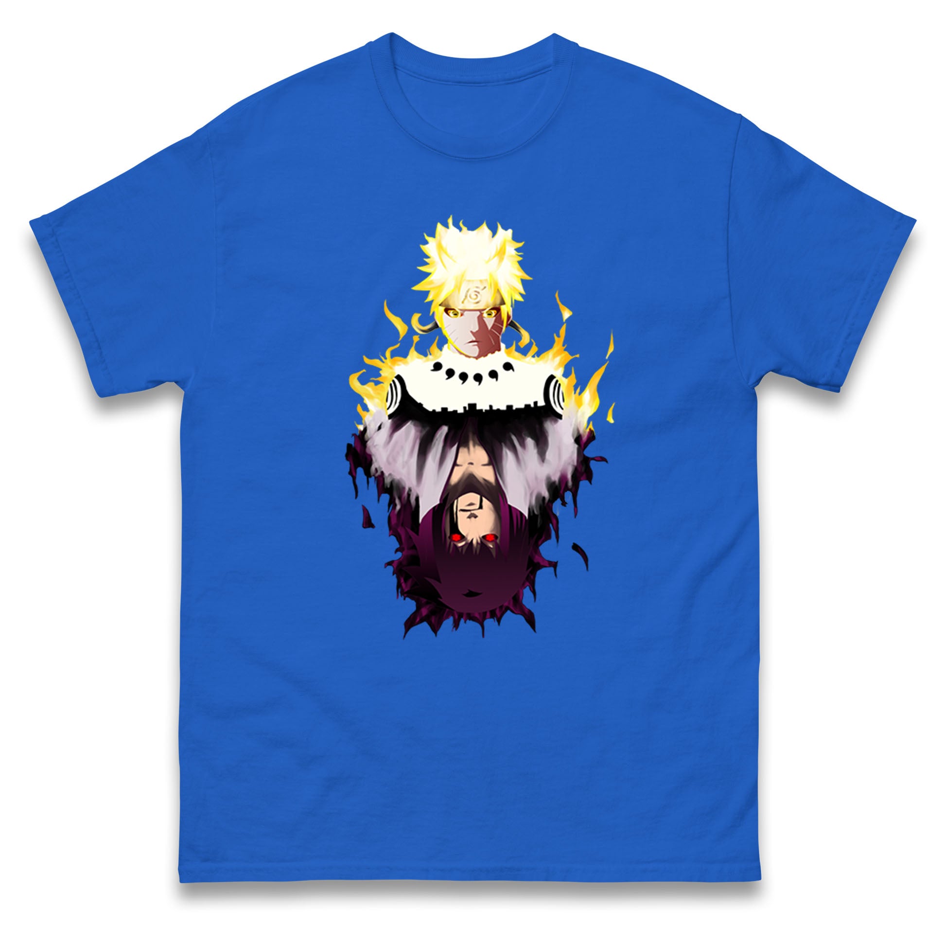 Naruto Uzumaki & Sasuke Uchiha Mens T Shirt Womens Tops Tees Naruto Shippuden Top S