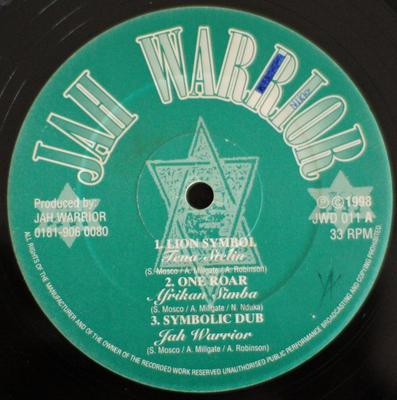 LP Record JAH WARRIOR & TENASTELIN & AFRIKAN  - Lion Symbol JWD011 Jah Warrior Rec 1998 UK Reggae, Ska & Dub Used