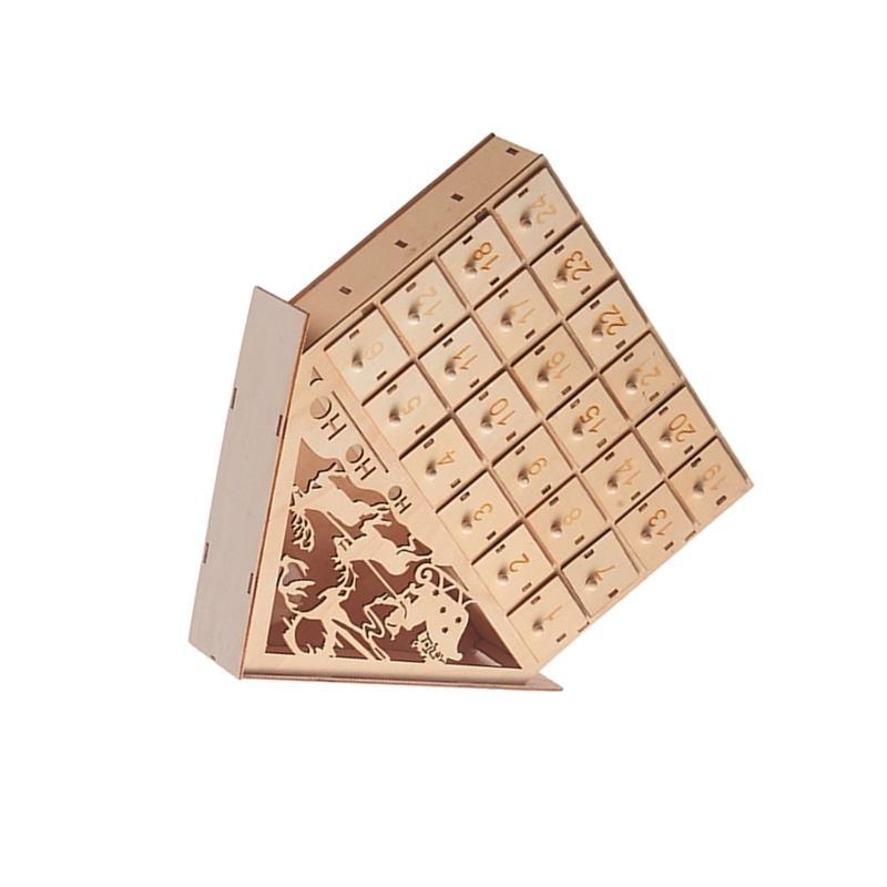 Festive Christmas Advent Calendar Exquisite Desktop Decoration Durable Reusable